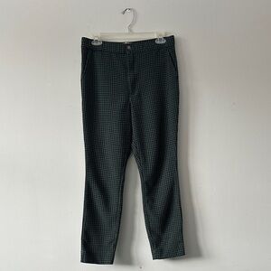 Hollister Women's Green Checkered high rise pants